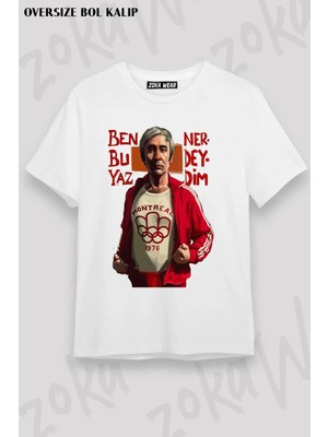 Unisex Oversize Kalıp Badi Ekrem Ben Bu Yaz Nerdeydim Tasarım Baskılı Tshirt