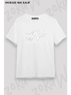 Unisex Oversize Kalıp Bad Xxxtentacion Tasarım Baskılı Tshirt