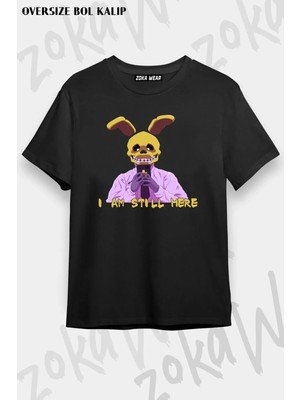 Unisex Oversize Kalıp Fnaf I Am Still Here Tasarım Baskılı Tshirt