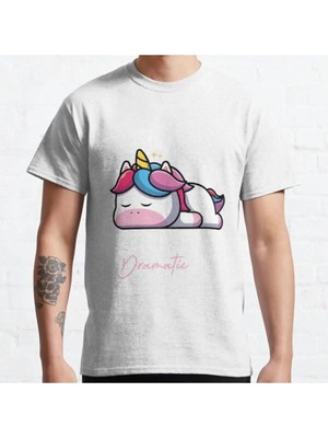 Bol Kalıp Unisex Funny Unicorn Saying I'll Get Over It I Just Need To Be Dramatic Baskılı Tshirt