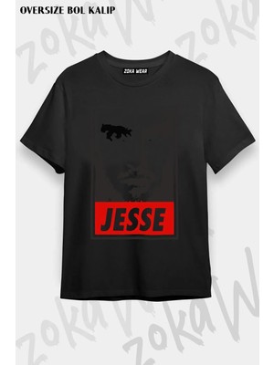 Unisex Oversize Kalıp Breaking Bad Heisenberg Jesse Tasarım Baskılı Tshirt