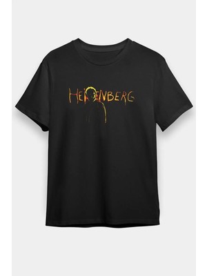 Unisex Bol Kalıp Breaking Bad Heisenberg Siyah Tişört T-Shirt