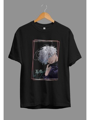 Jujutsu Kaisen Satoru Gojo Anime Karakter Baskılı Tasarım Tişört