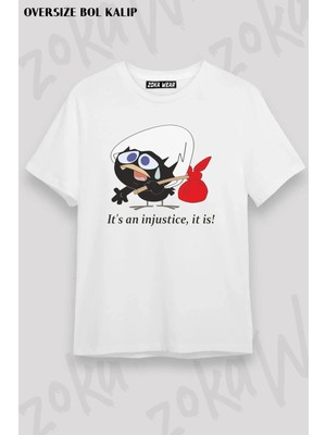 Unisex Oversize Kalıp Calimero Tasarım Baskılı Tshirt