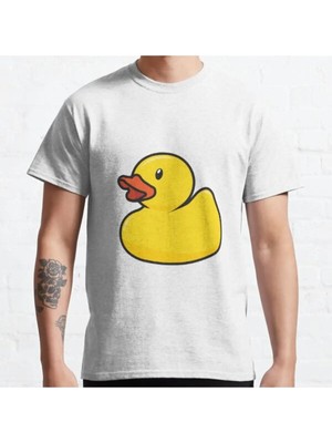 Bol Kalıp Unisex Rubber Duck Tasarım Baskılı Tshirt