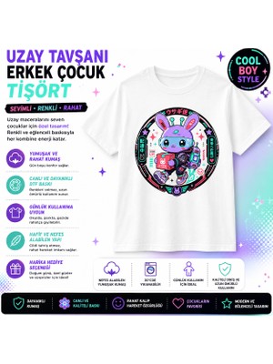 Tişört Kodu Uzay Tavşanı Erkek Çocuk Tişörtü – Cyber Anime Tasarım