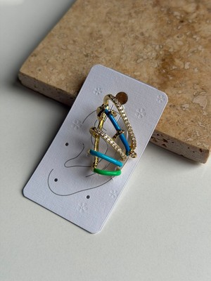 Luckyb Store Renkli Büyük Earcuff