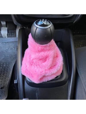 Buççin Online Mağaza Yumuşak Peluş Vites Körüğü Vites Süsü Şeker Pembe