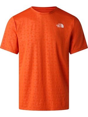 The North Face M 24/7 Pentadome Embossed Reg Ss Tee Erkek Outdoor Tişörtü NF0A8G87G6L1 Turuncu