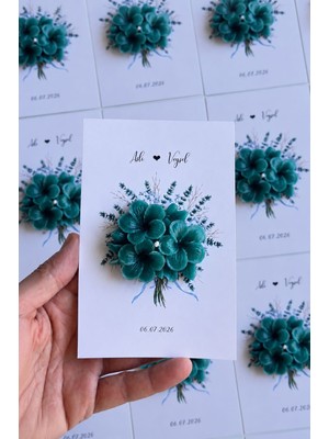 A V Concept Kişiye Özel Kartlı Menekşe Mum Hediyelik | Nişan, Söz, Düğün, Nikah, Baby Shower | 15'li & 25’li Seçenek