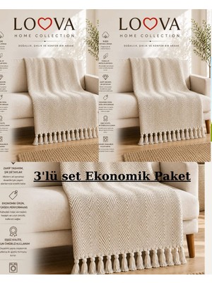 Koltuk Örtüsü Avantajlı Paket 3'lü Cotton