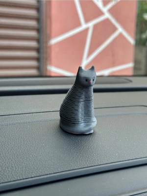 Buççin Online Mağaza Yeni Trend Sallanan Kedi Torpido Aksesuarı (Gri)