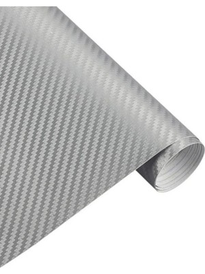 Buççin Online Mağaza Hava Kanallı Gri Karbon Araba Kaplama Folyosu 152 cm x 50 cm