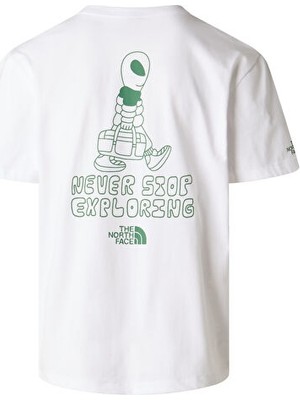 The North Face M Alıen  Relaxed Short Sleeve Tee-Graphı Erkek Outdoor Tişörtü NF0A8G9GFN41 Beyaz
