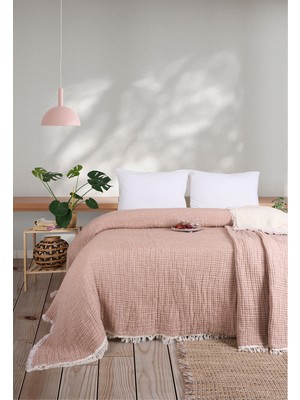 Cosibello Home Soft Pike 8 Katlı Dolgulu Çift Kişilik Müslin Yatak Örtüsü (230X240)
