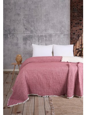Cosibello Home Soft Pike 8 Katlı Dolgulu Çift Kişilik Müslin Yatak Örtüsü (230X240)