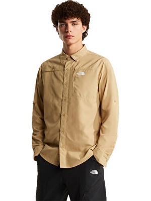 The North Face M Sequoıa Long Sleeve Shırt Erkek Outdoor Gömlek NF0A8FU5LK51 Haki