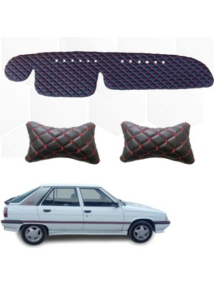Buççin Online Mağaza Renault 11 Flash Boyunluk + Göğüs Halısı Siyah-Kırmızı