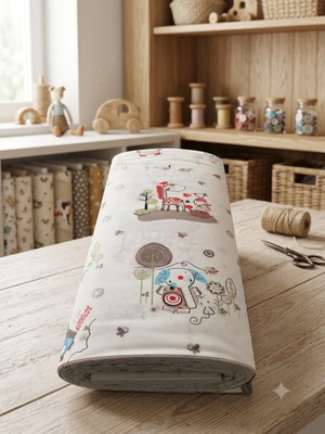 Erca Home Tekstil Ürünleri 240 cm En Metrelik Kumaş – Kaliteli, Şık ve Çok Amaçlı Kullanım (Perde, Ev Tekstili,nevresim Dekorasyon)Krem Bebek Çocuk