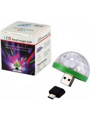 Buççin Online Mağaza Disko Topu - Müziğe ve Sese Duyarlı USB Girişli Araç Içi Mini Disko Topu Parti Mini LED