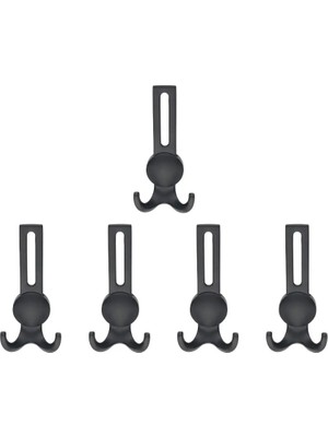 Nobel Solo Lüks Portmanto Askı, Metal, Vestiyer Askı, 210 Gr, Dolap Askılık, Duvar Askılığı, Mat Siyah (Vidalı)5 Adet