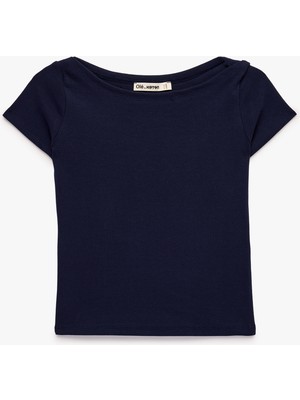 Koton Pamuklu Kısa Kollu Hakim Yaka Slim Fit Tişört