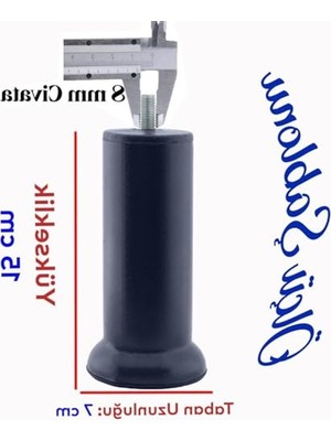 Die Grup Koltuk Destek Ayağı, Metal Yükseltici, 15 Cm, Antrasit