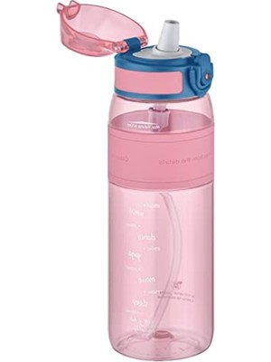 Die Grup 600 ml Isırılamaz Pipetli Su Matarası, Silikon Gövde ile