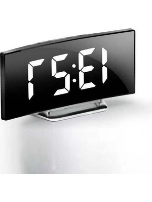 Die Grup Alarmlı LED Dereceli Curved Dijital Masa Saati