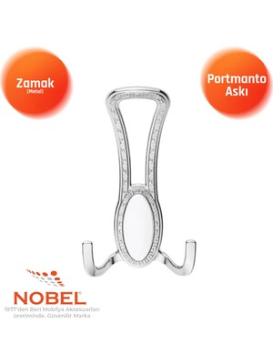 Nobel Seçi̇l Portmanto Askısı, Metal Vestiyer Askısı, 90 Gr, Dolap ve Duvar Askılığı, Krom (Vidalı)
