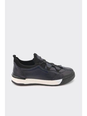 Derinet Hakiki Deri Lastik Bağcıklı Erkek Sneaker