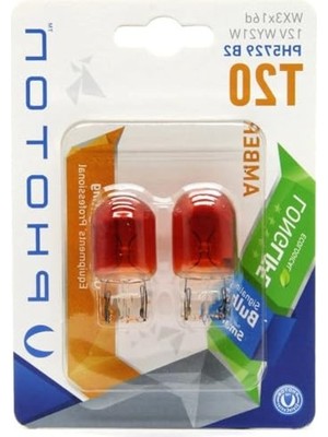 Die Grup Amber Renkli T20 Ampul, 12V 2'li Blister Paket