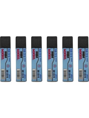 Die Grup 2.0mm 2b Kalem Ucu, 6 Adetli Siyah Set