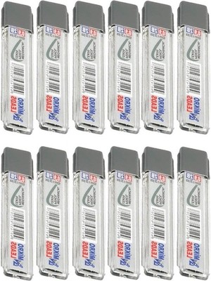 Die Grup 12 Adet Mekanik Kalem Ucu, 0,9 mm Siyah Renk, 60 mm Uzunluk