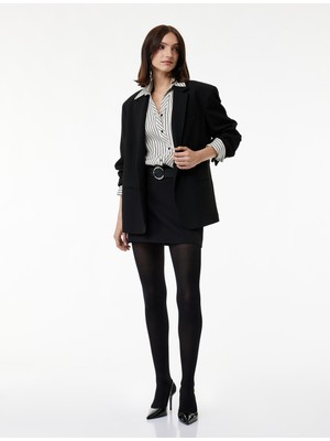 Koton Slim Fit A Kesim Kemerli Mini Etek