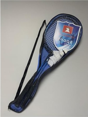 Die Grup Mavi Renkli Çantalı Badminton Seti, 2 Raket ve 3 Top