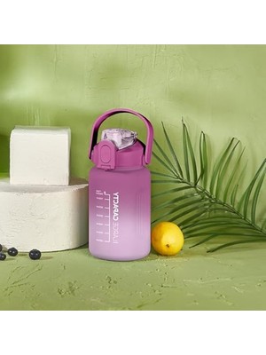 Die Grup 1000 ml Pipetli Motivasyon Matara, Lila ve Mor Renk Alternatifi