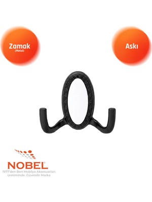 Nobel Seçi̇l Askı, Metal Vestiyer Askısı, Gr, Dolap ve Duvar Askılığı, Matsi̇yah (Vidalı)