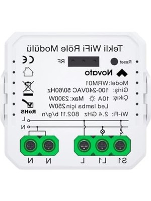 Die Grup Tuya Uyumlu Tekli Wifi Akıllı Anahtar (10A - 220V Röle) - Tek Çıkışlı, Anahtar Girişli, Google Asistan, Alexa Destekli Switch