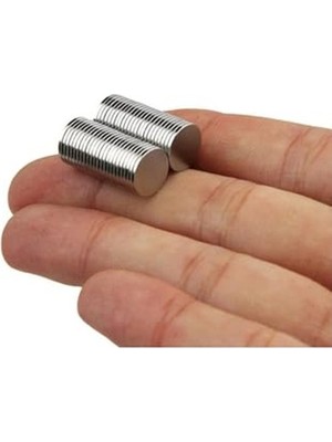 Die Grup Yuvarlak Neodyum Mıknatıs, 10 mm x 1 mm Ölçüler ile 10 Adet Güçlü Magnet