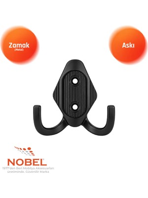 Nobel Has Askı, Metal Vestiyer Askısı, 14 Gr, Dolap ve Duvar Askılığı, Matsi̇yah (Vidalı)