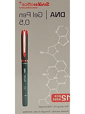 Die Grup Scrikss Office Dna Jel Tükenmez Kalem 12'li Ambalaj Kırmızı 0.5 mm
