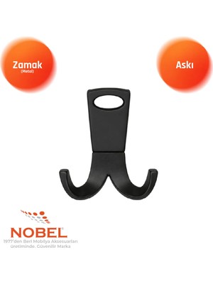 Nobel Seylan Askı, Metal Vestiyer Askısı, 111 Gr, Dolap ve Duvar Askılığı, Matsi̇yah (Vidalı)