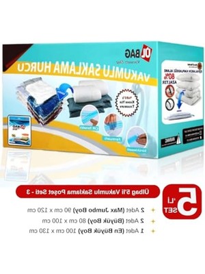 Die Grup 5’li Vakumlu Saklama Hurç Seti, Jumbo Boyutlar