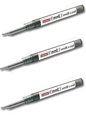 Die Grup 1.3mm Kalınlığında Siyah Kalem Ucu, 2b, 3 Adet Set