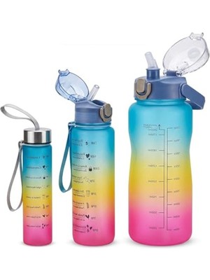 Die Grup Iç Içe Geçebilir Motivasyonel Matara Seti, 2000ML ve 900ML Kapasite
