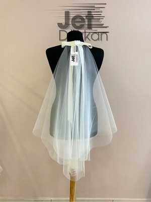 Saten Fiyonk Duvak - Gelin Gelinlik Için, Nikah, Duvağı,tül, Kırık Beyaz