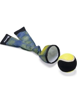 Die Grup Mavi/sarı Kumaş Fırlatma ve Yüzen Tenis Topu, 29 cm