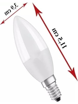Die Grup 3'lü E14 Duy Sarı Işık LED Mum Ampul - 7,5W