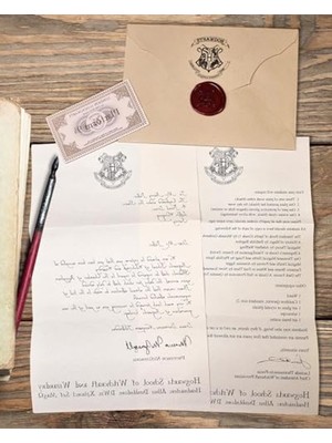 Die Grup Hogwarts Temalı Mektup Seti, Harry Potter Hayranları Için Özel Tasarım